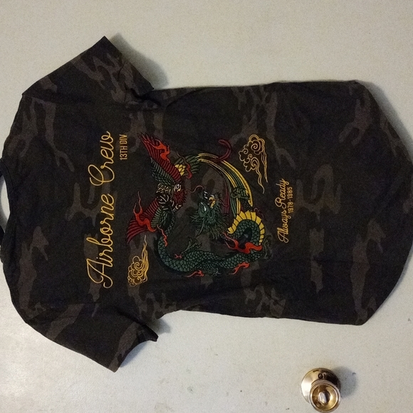 Women's Urban Planet® Camo Tee with Embroidery - Picture 2 of 5